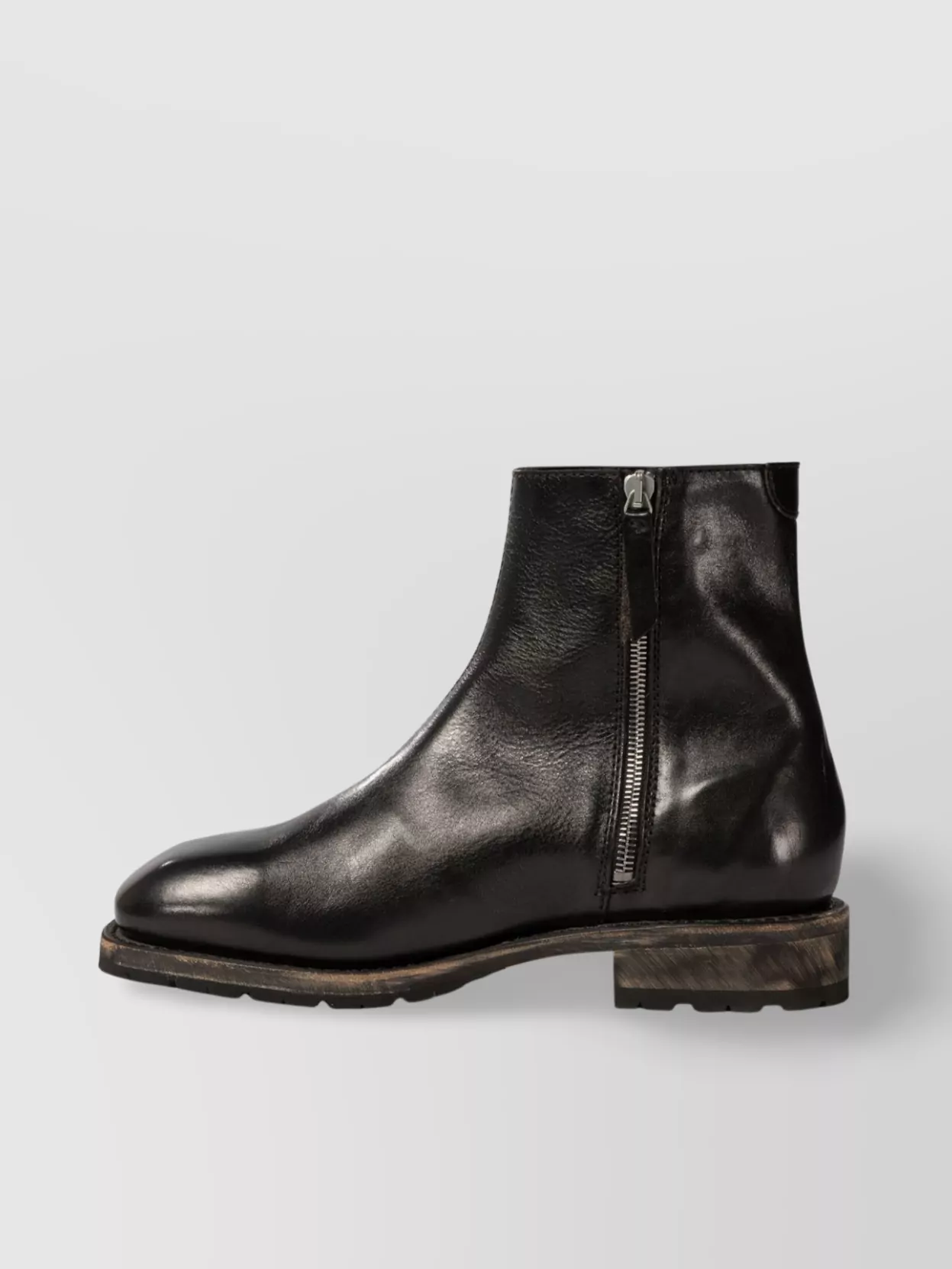 Our Legacy Engine Boot Ankle Boots In Black Leather In Black