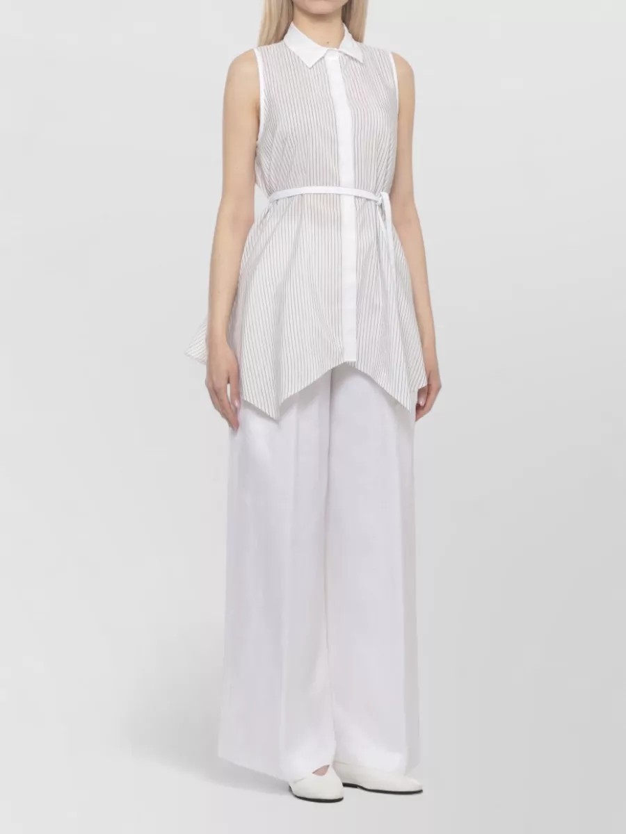 Peserico Silk Cotton Sleeveless Blouse