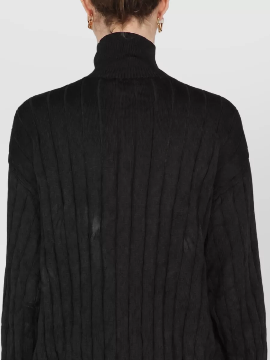 Balenciaga Silk Oversized Turtleneck Sweatshirt
