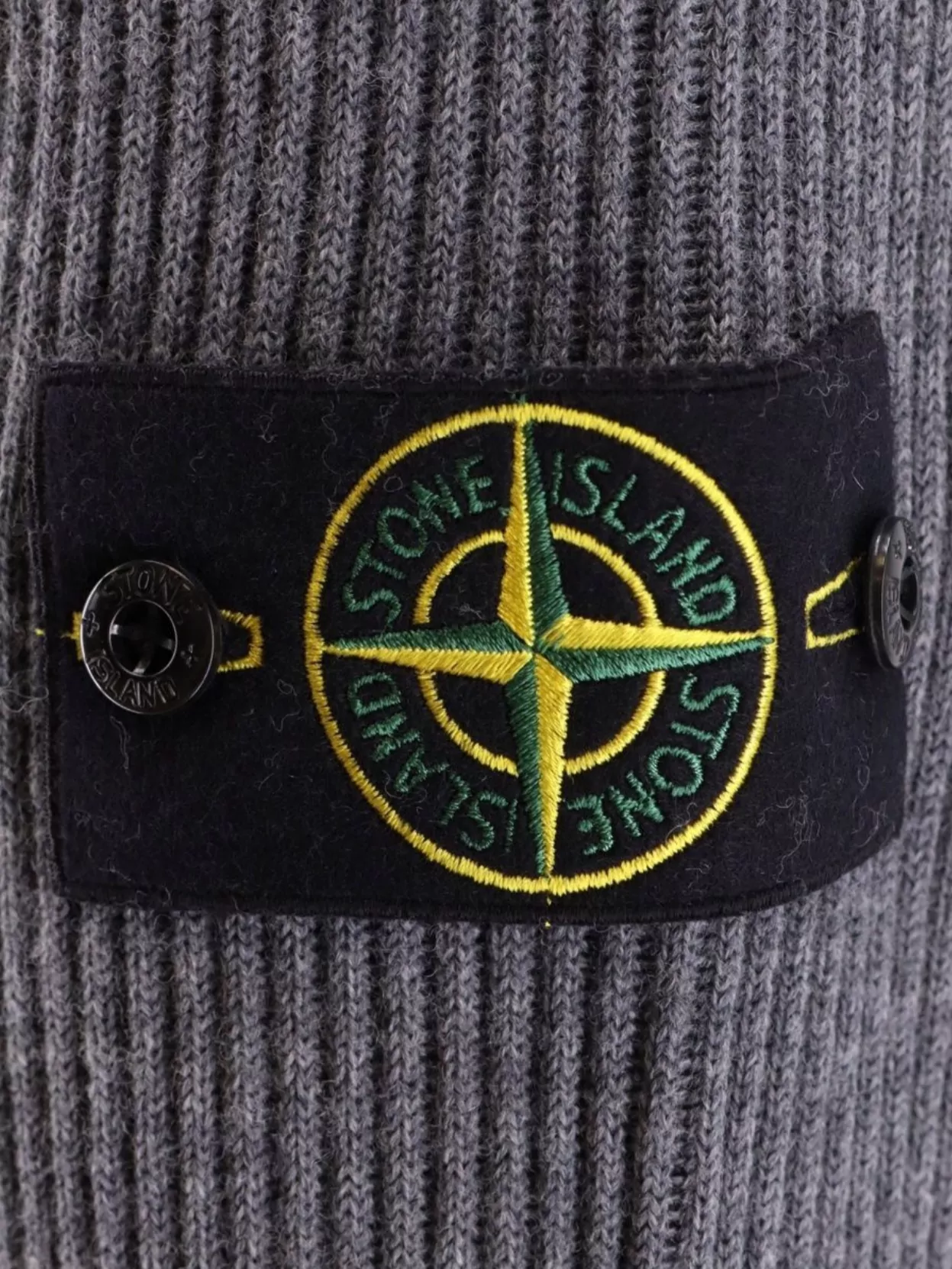 Stone Island Ribbed Long Sleeve Crew Neck Sweater In Blue