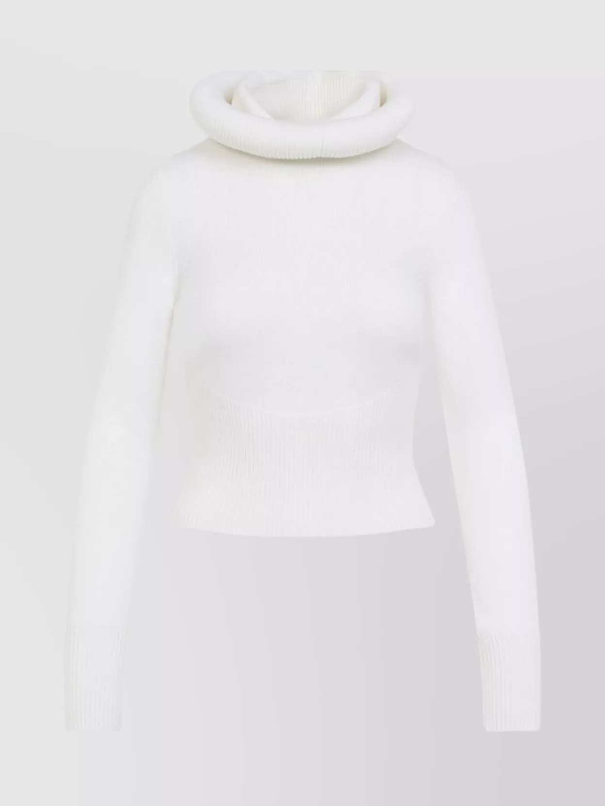 Alaïa Cropped Long Sleeve Hooded Knit Jumper