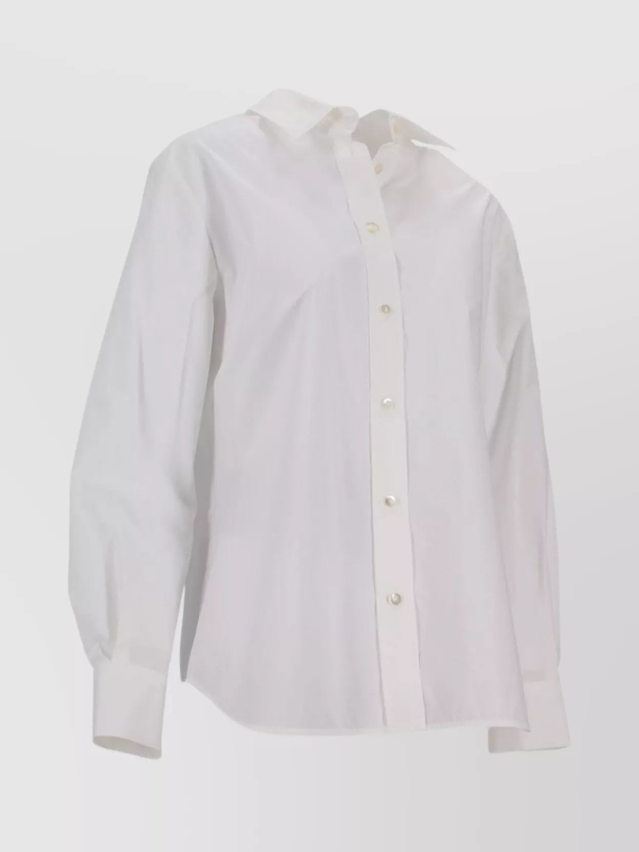 Parosh Long Sleeve Collared Shirt With Cuffed Sleeves