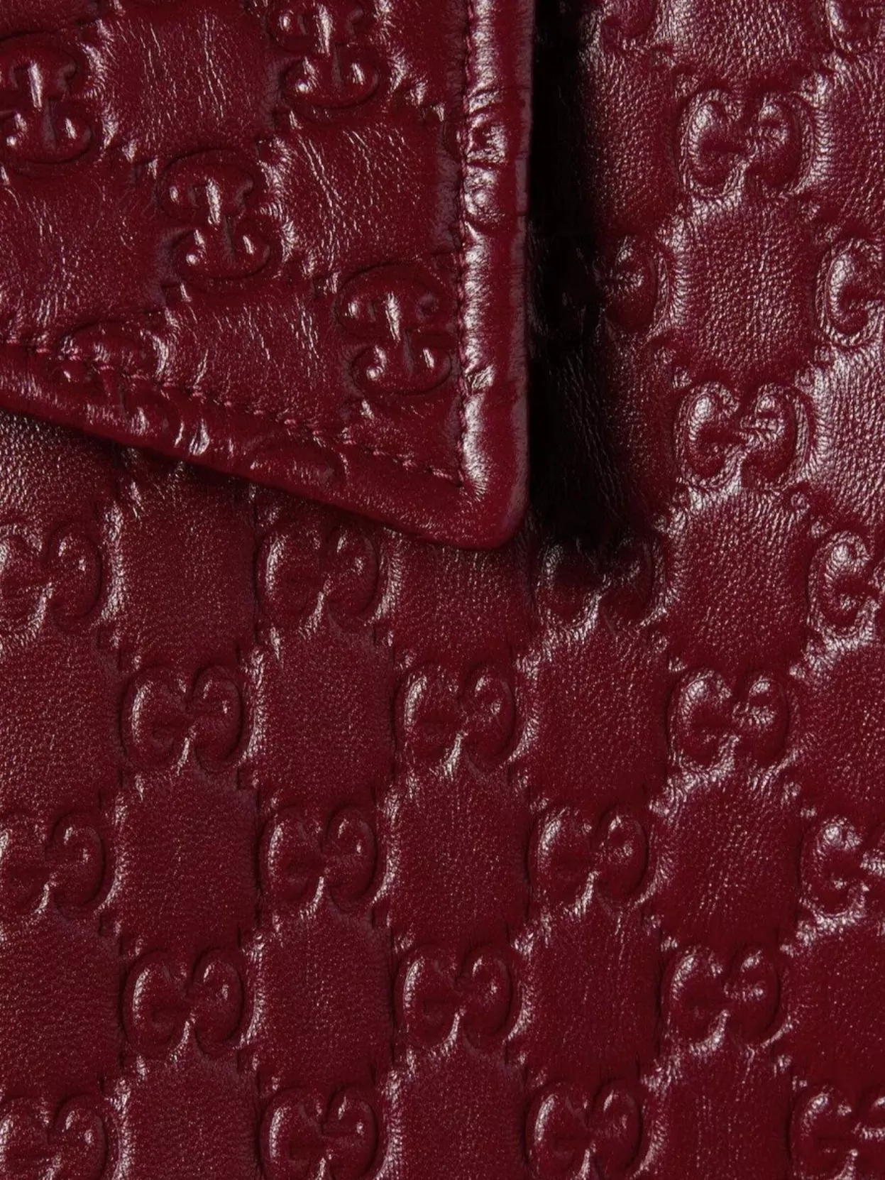 Gucci Oversized Leather Jacket Featuring Embossed Gg