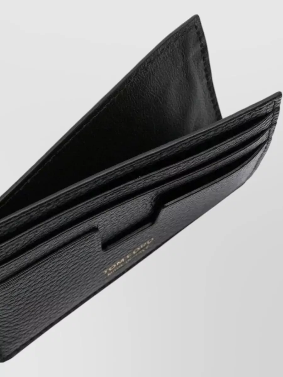 Tom Ford Grain Leather T Line Card Holder