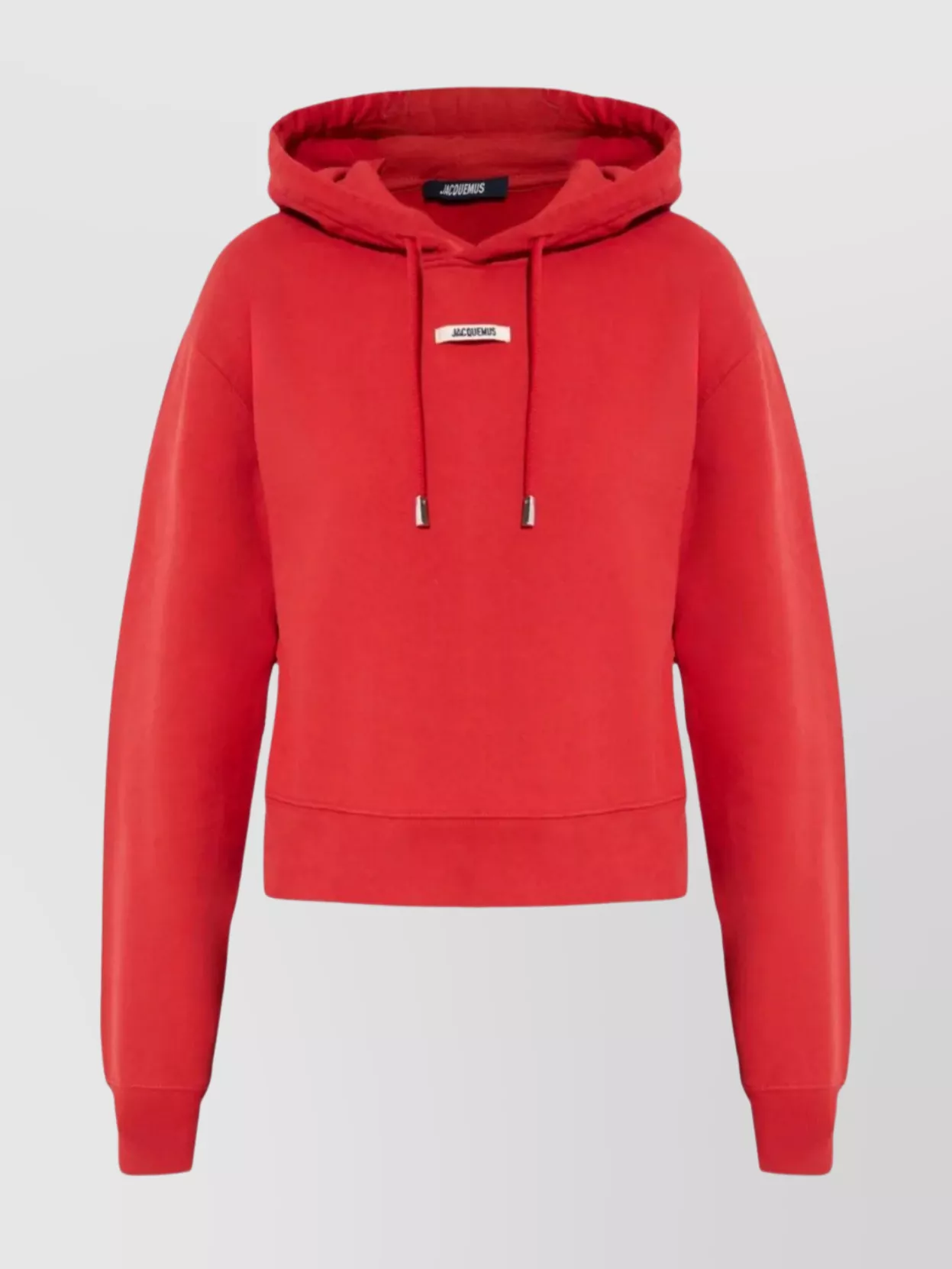 Jacquemus Gros Grain Hooded Sweatshirt In Red