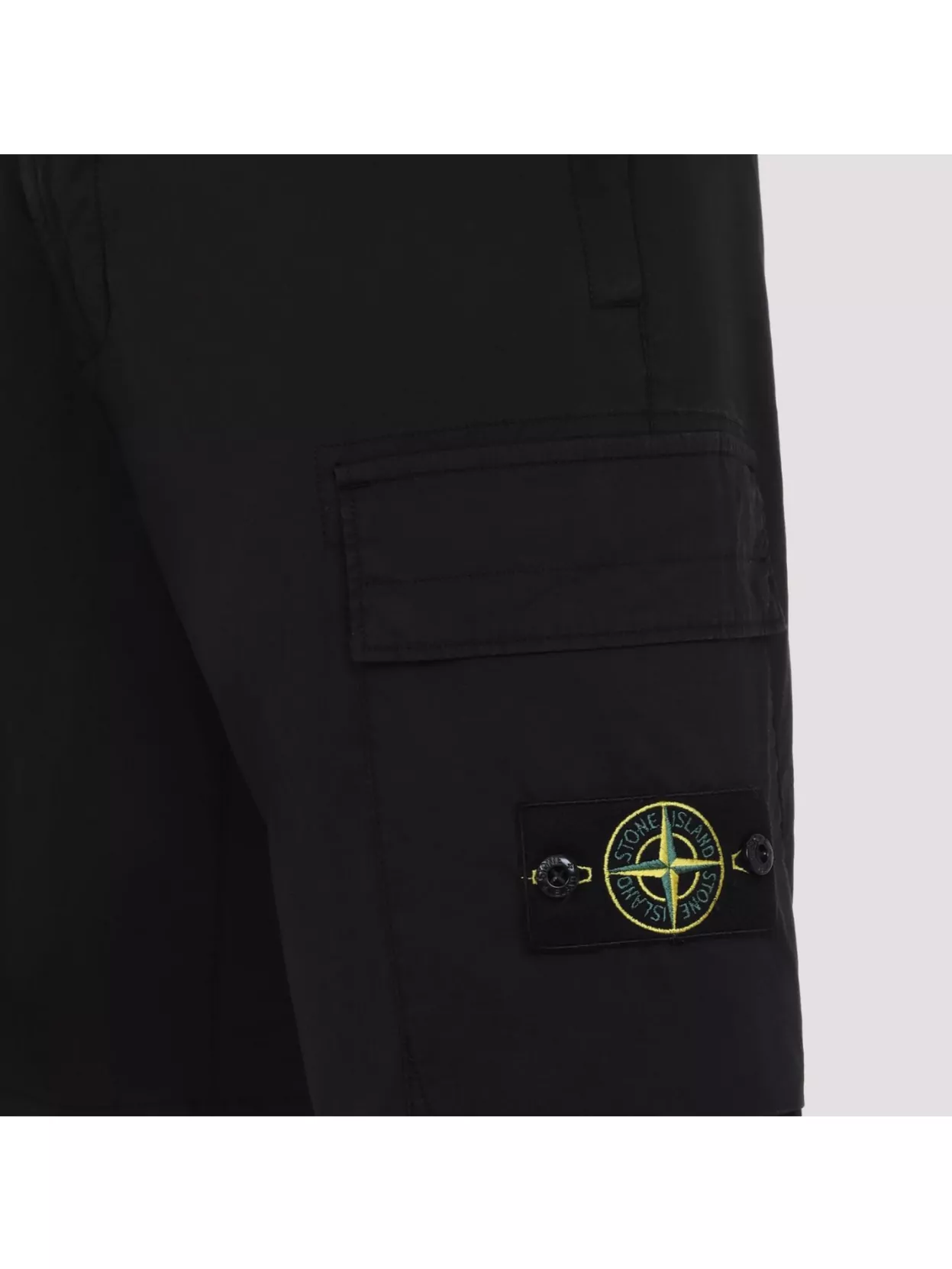 Stone Island Cotton Cargo Shorts Logo Patch