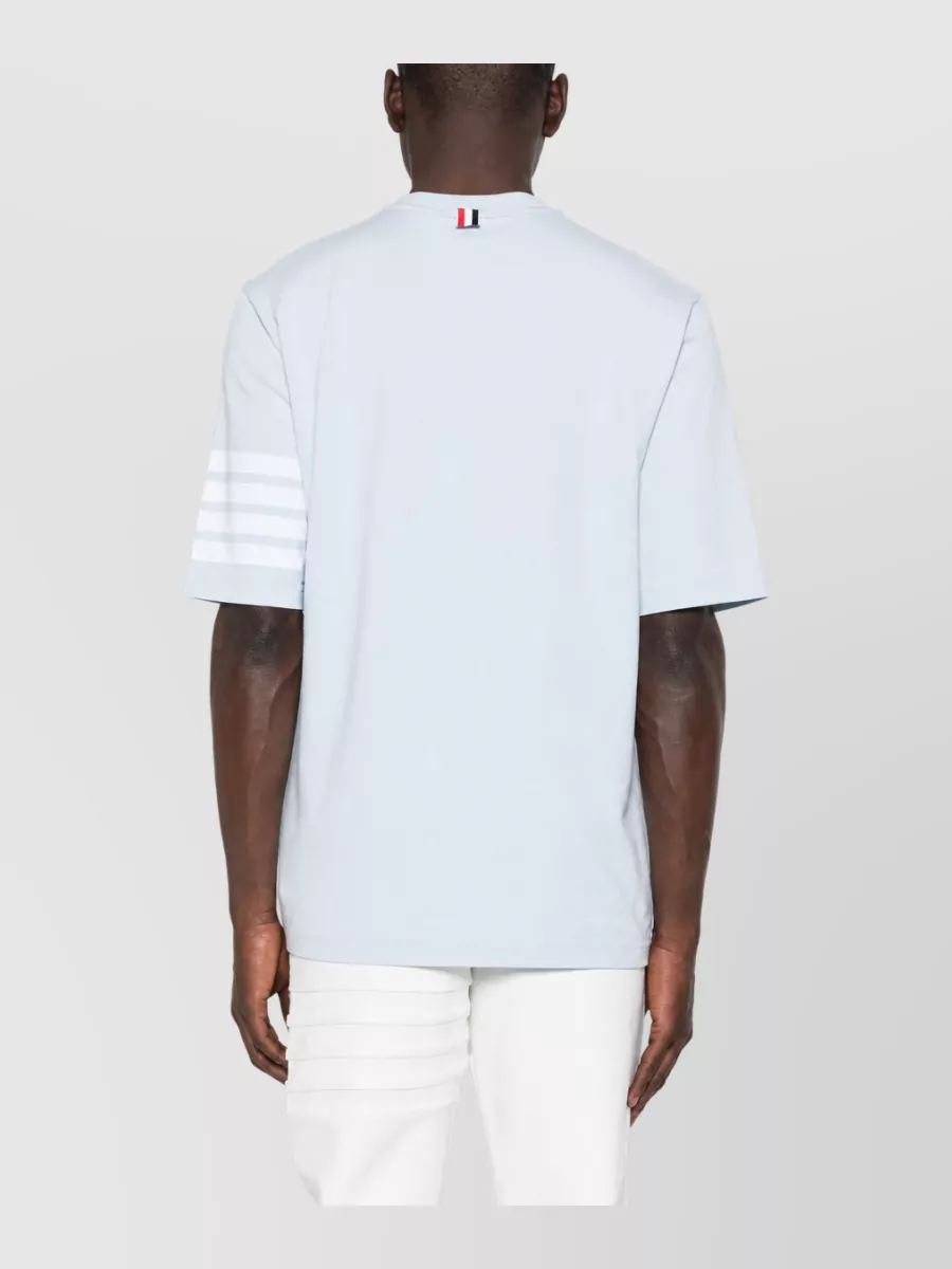 Thom Browne Striped Asymmetric Cotton T-Shirt
