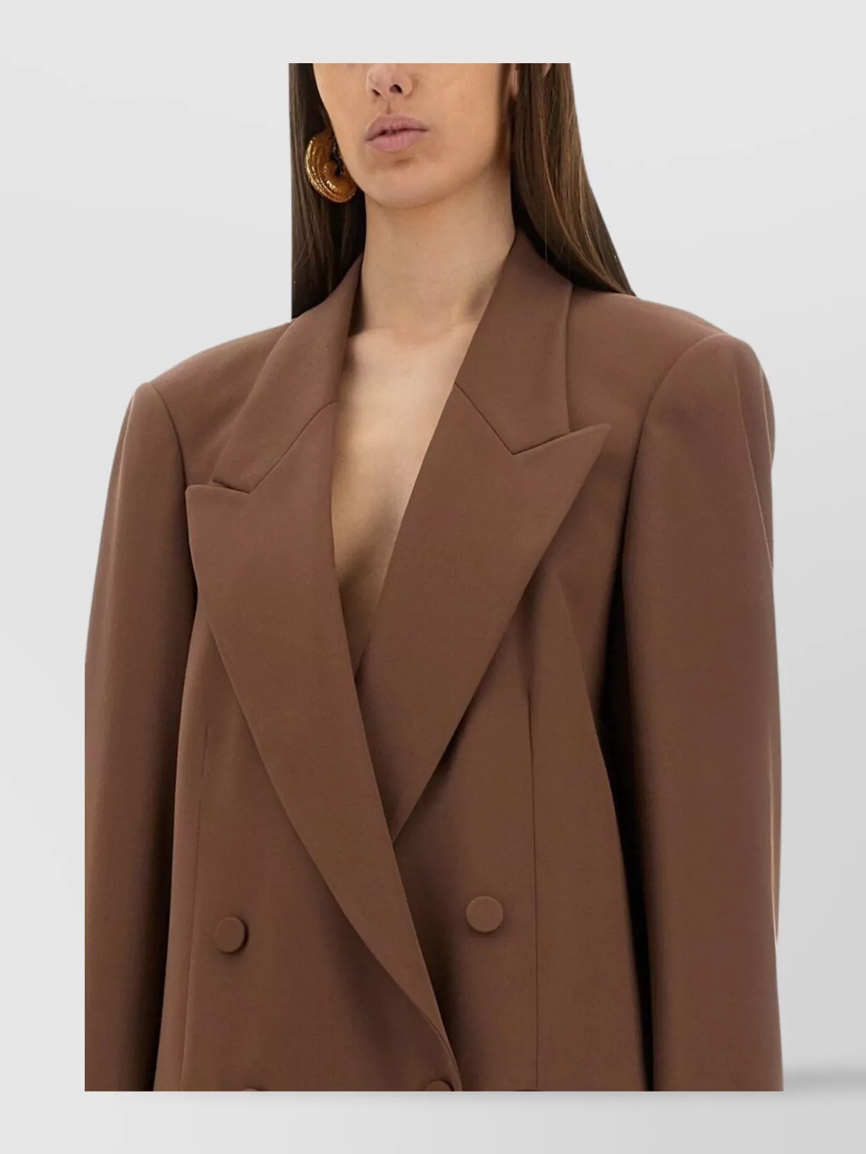 Dries Van Noten Tailored Double Breasted Wool Jacket In Brown