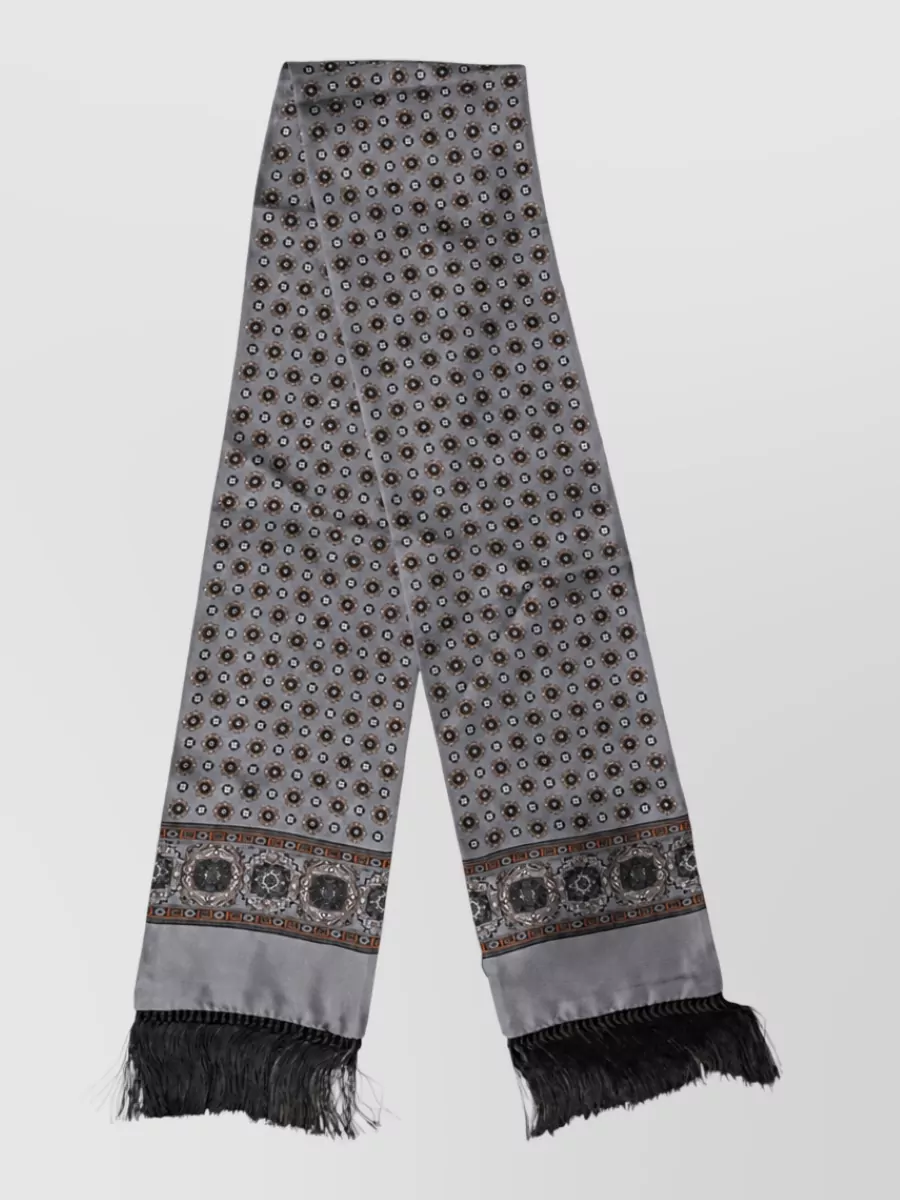 Dolce&Gabbana silk patterned fringed scarf