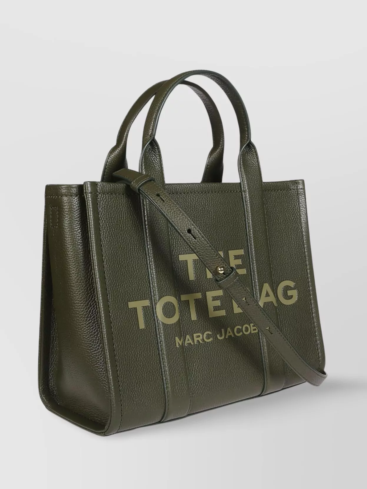 Marc Jacobs Tote Bag With Detachable Strap And Textured Finish In Green