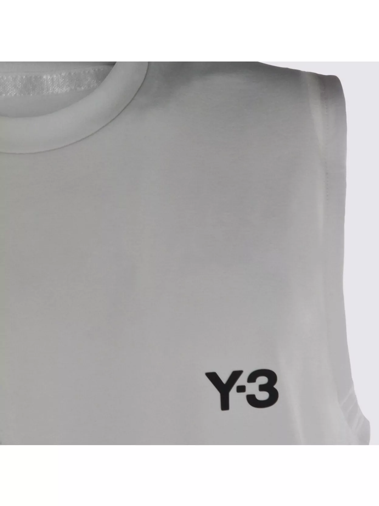 Y-3 Abstract Print Sleeveless Crew Neck Top