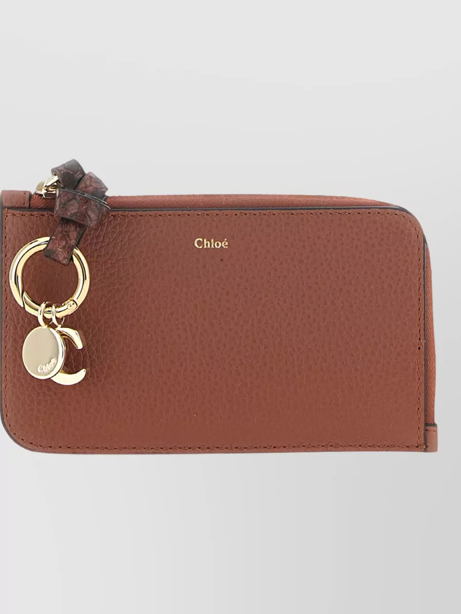 Chloé leather alphabet key pouch