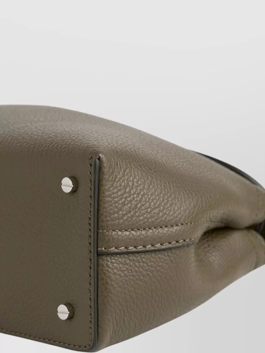 Totême T Lock Leather Clutch Bag Shoulder Strap