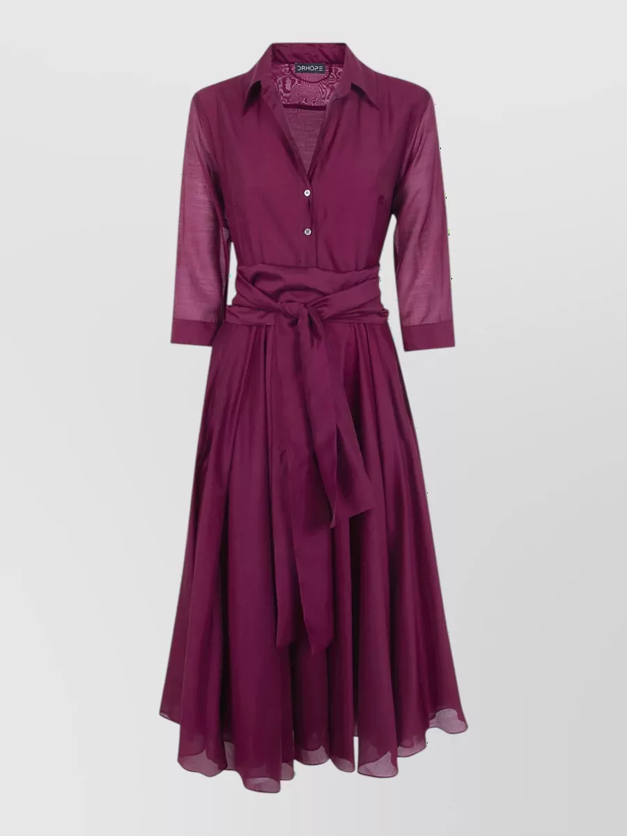 Drhope Round Neck Midi Dress
