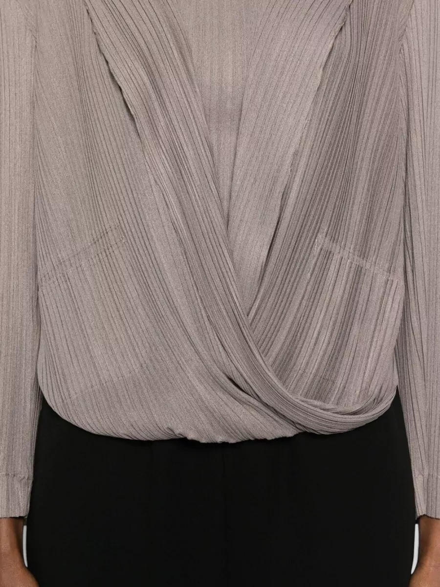 Giorgio Armani Pleated Twin Set Blouse