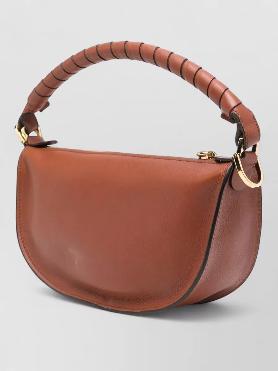 Chloé Curved Shoulder Bag Gold Tone Hardware