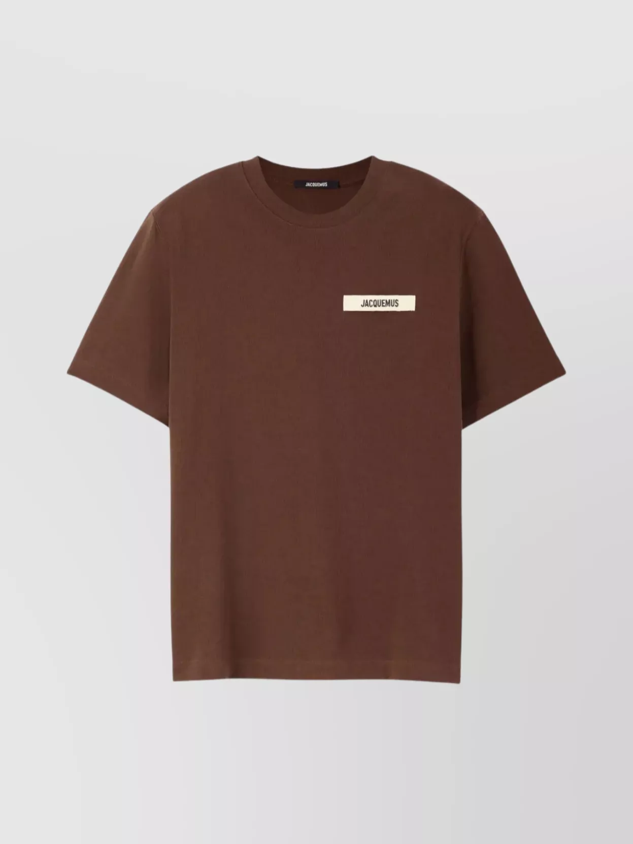 Jacquemus Gros Grain Cotton Crew-neck T-shirt In Brown