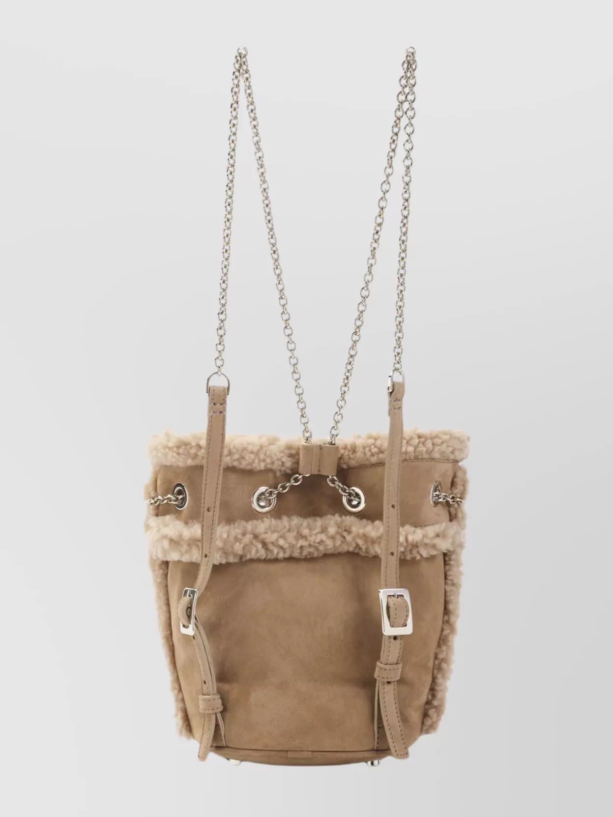 Roger Vivier Tres Vivier Backpack With Buckle And Chain Strap