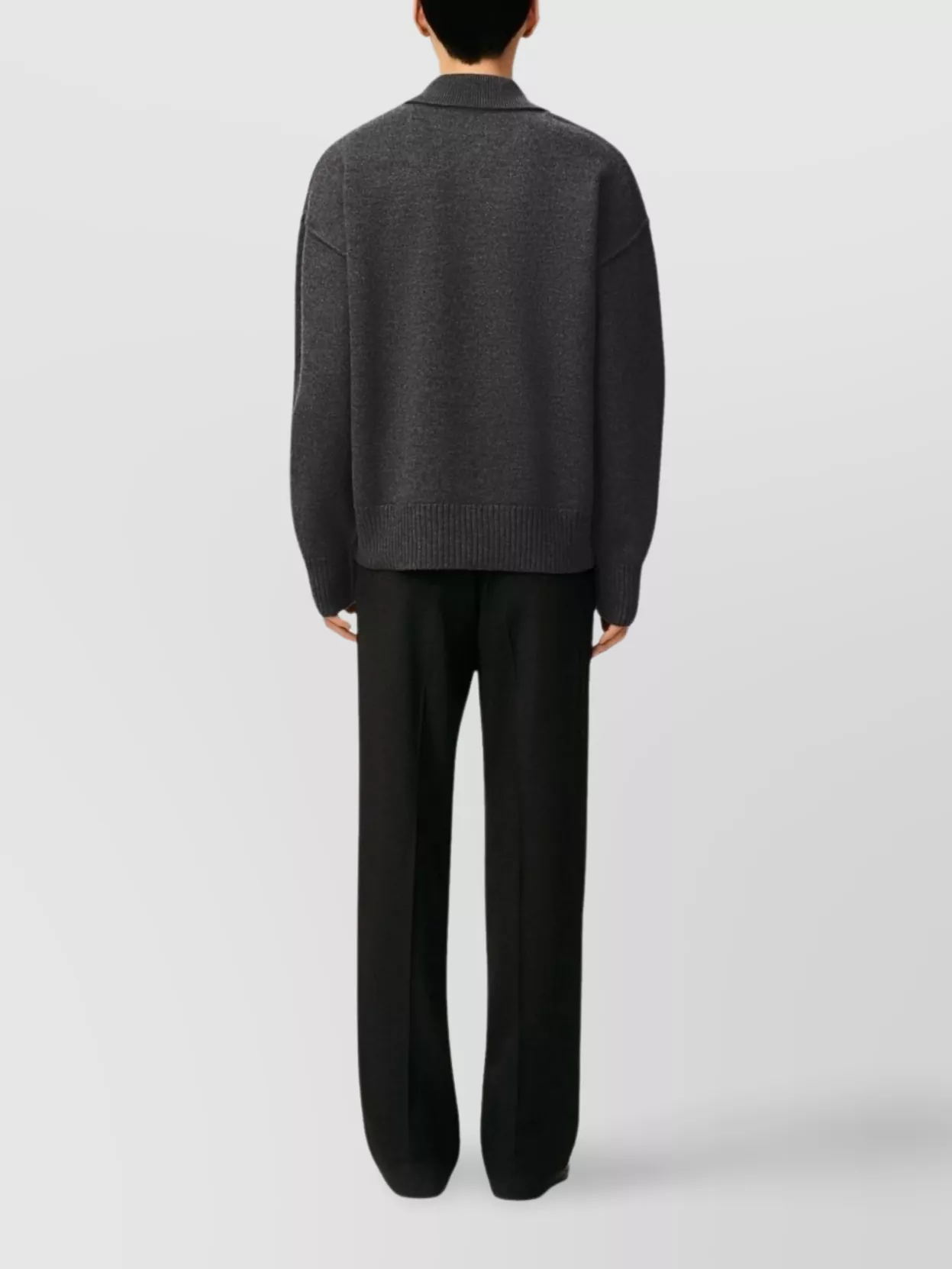 Ami Paris Wool Polo Shirt Long Sleeves