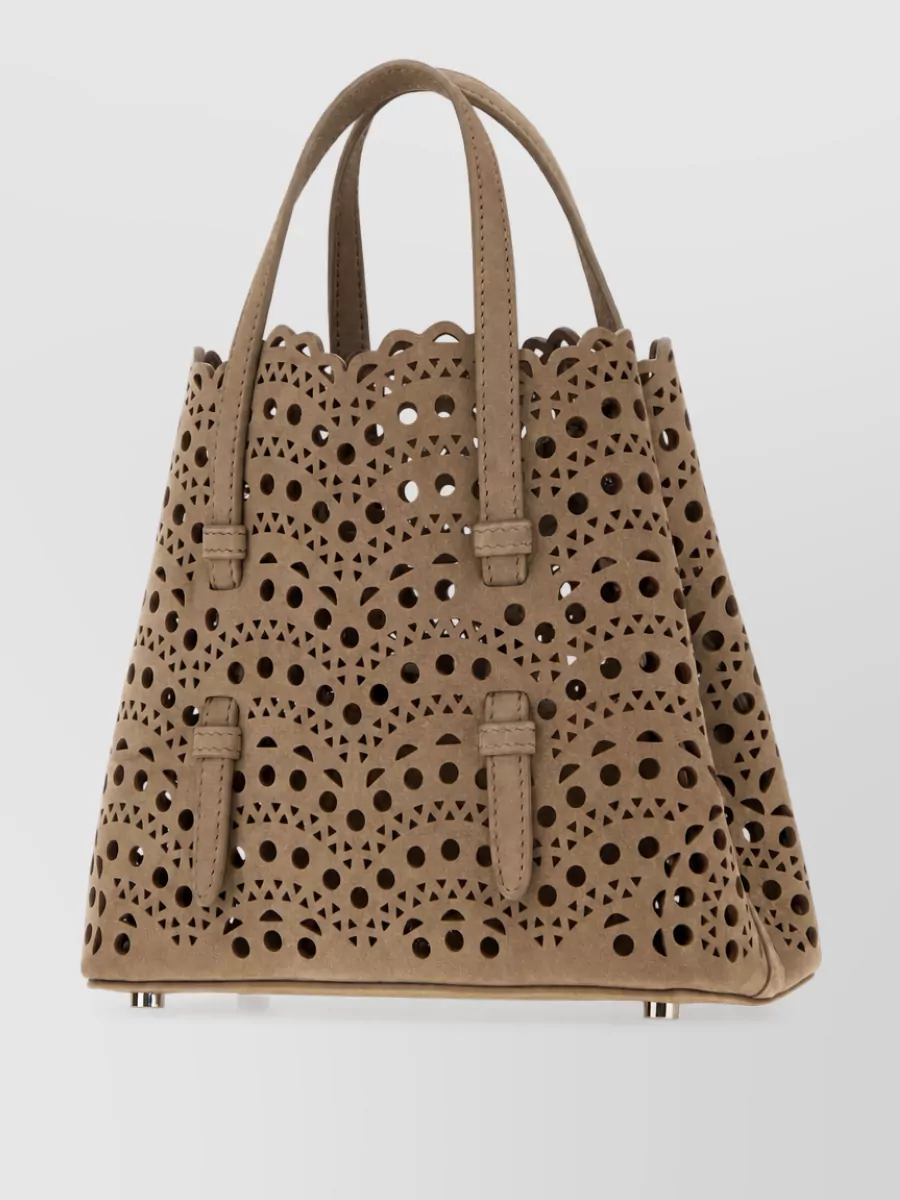 Alaïa nubuck leather tote bag