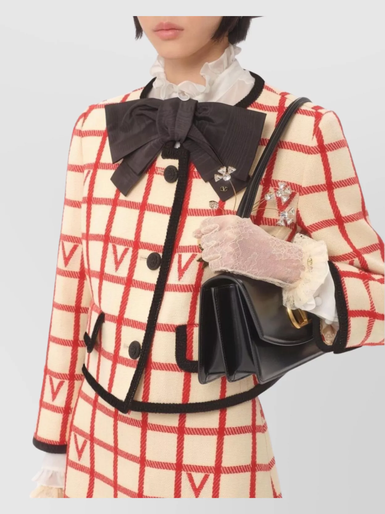 Valentino Garavani Casual Jacket With Contrast Trim And Pockets