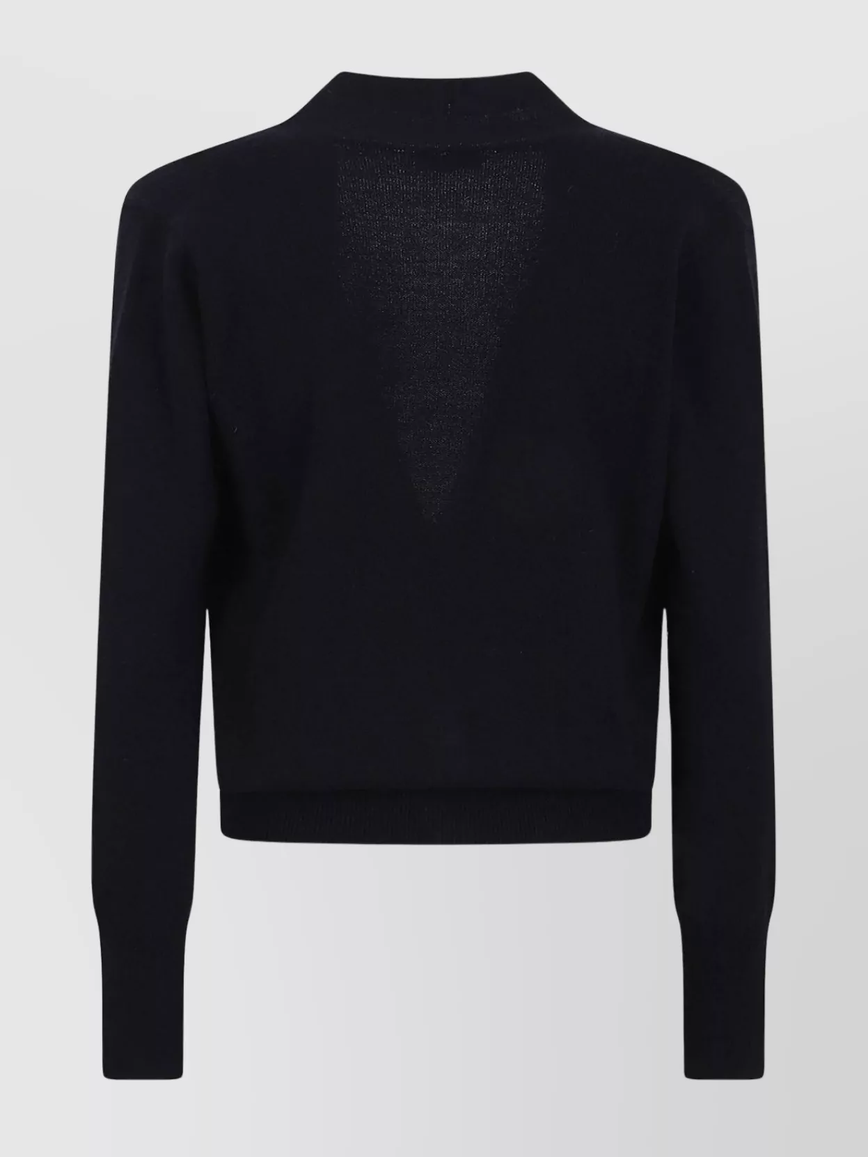 Peserico Long Sleeve V-neck Knit Sweater In Blue