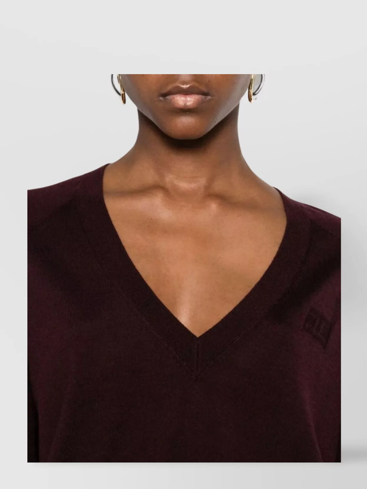 Elisabetta Franchi V-Neck Sweater In Wool Blend