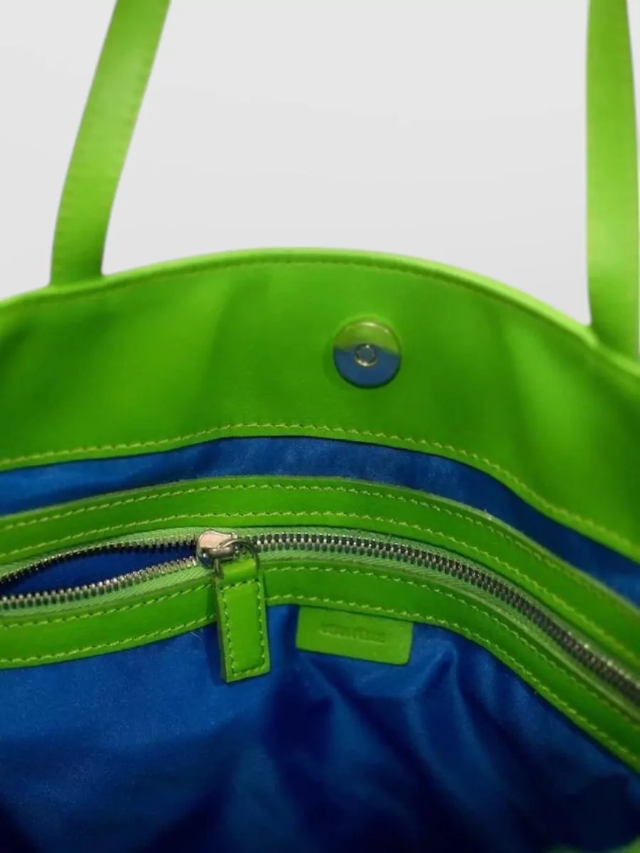 La Rose Leather Tote Bag Long Handles