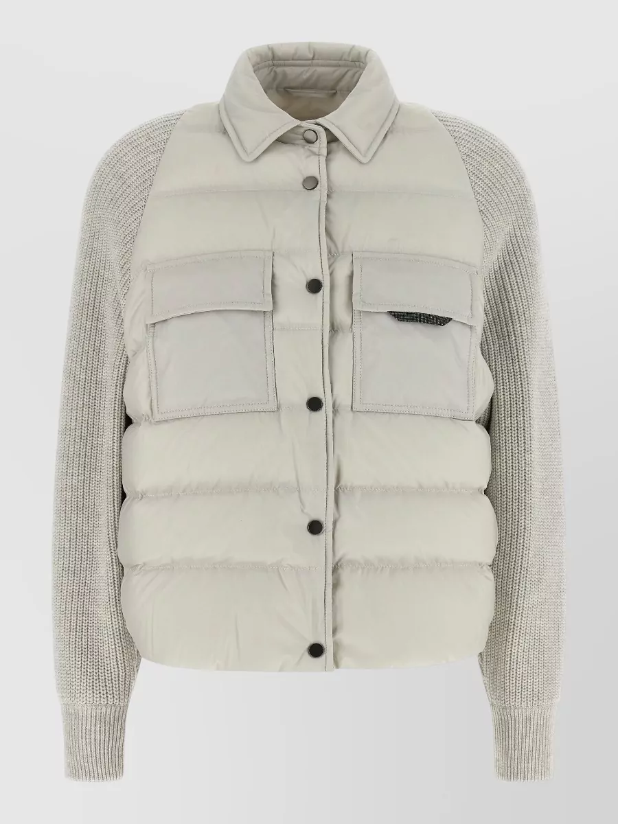 Brunello Cucinelli Quilted Down Single-Breasted Coat