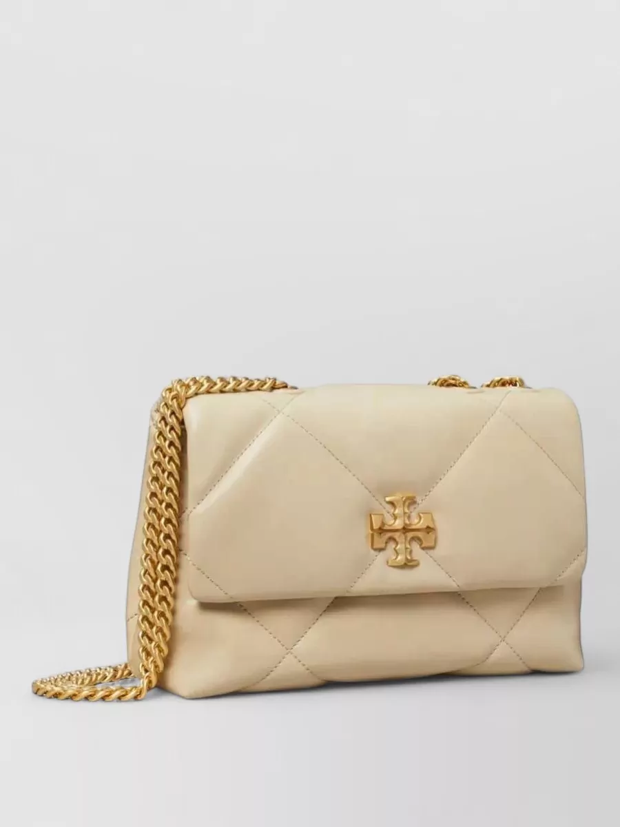 Tory Burch Kira Small Leather Diamond-Quilted Convertible Shoulder Bag