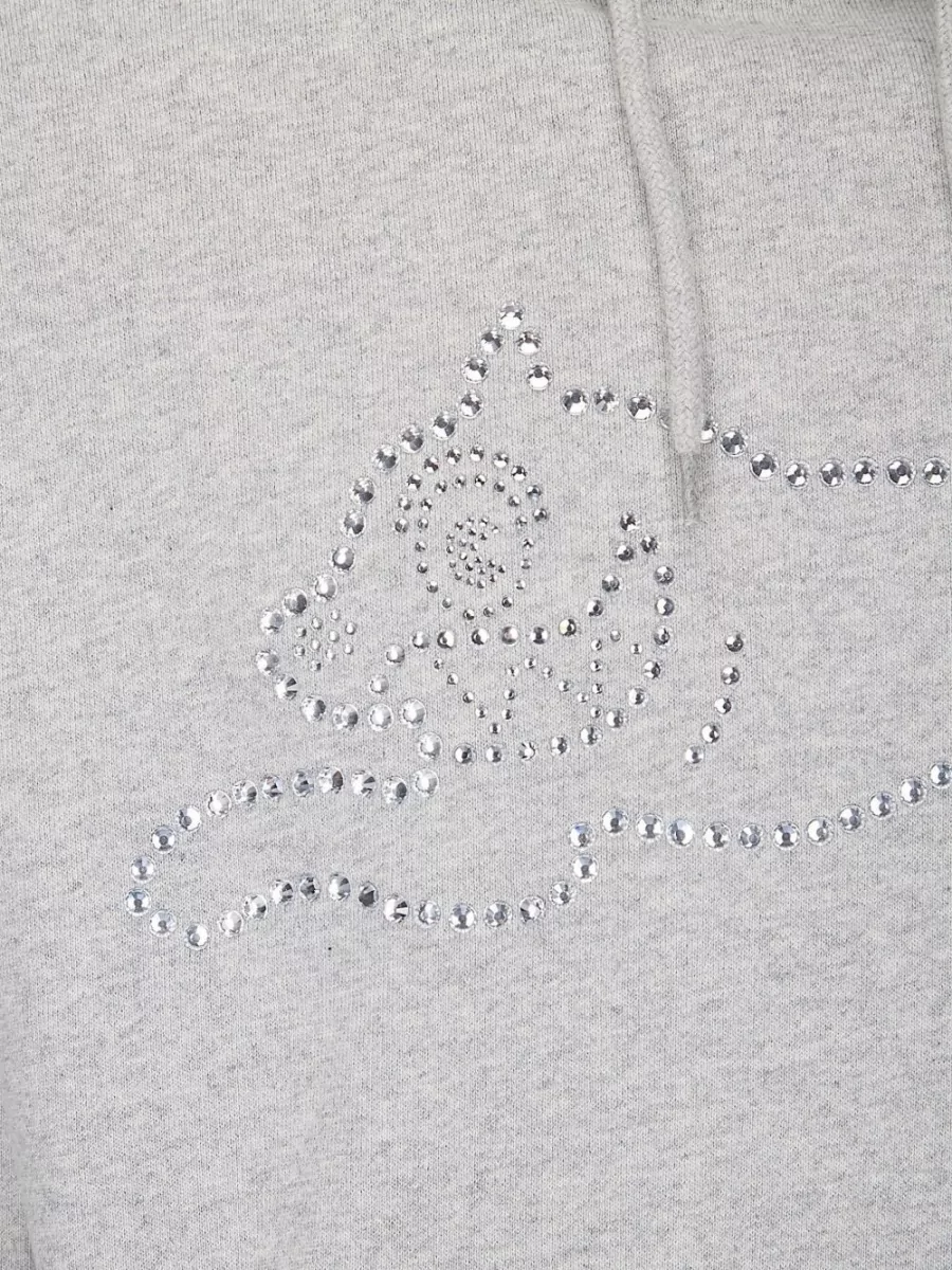 Icecream Crystal Embellished Cotton Hoodie