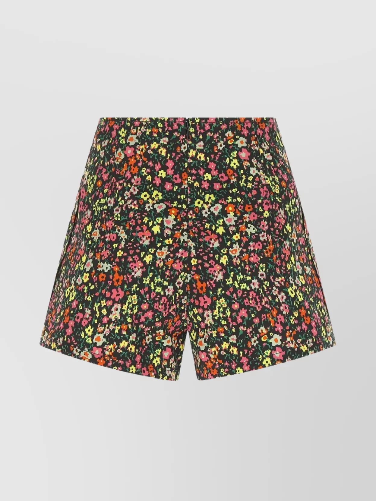 Philosophy Cotton Shorts With Floral Print And Belt Loops In Multi