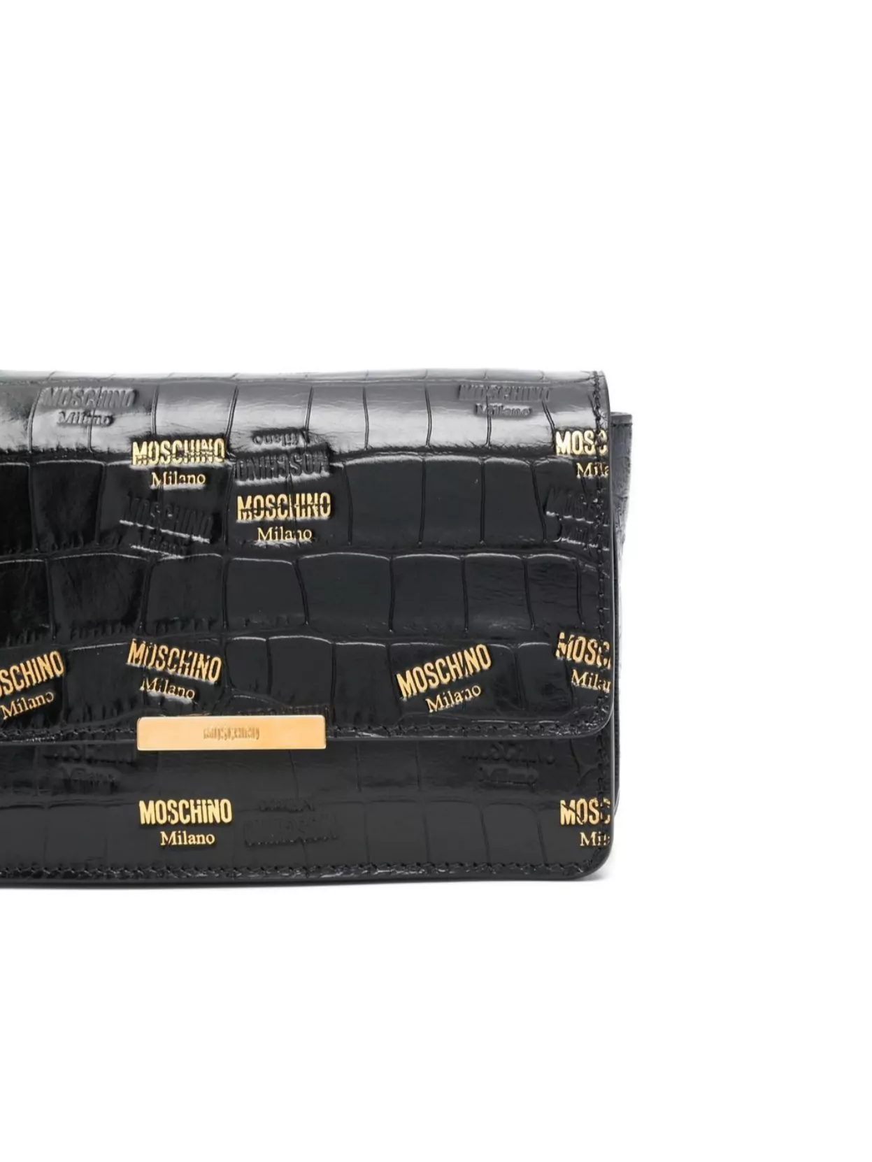 Moschino Crocodile Print Shoulder Bag