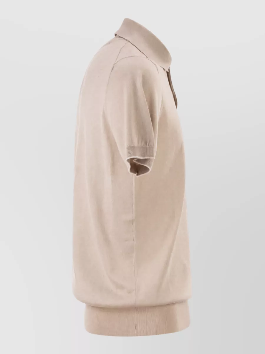 Brunello Cucinelli Cotton Knit Polo Shirt