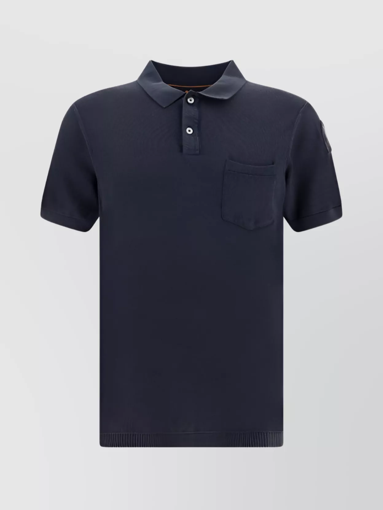 Shop Parajumpers Raf Cotton Polo Shirt With Ribbed Collar