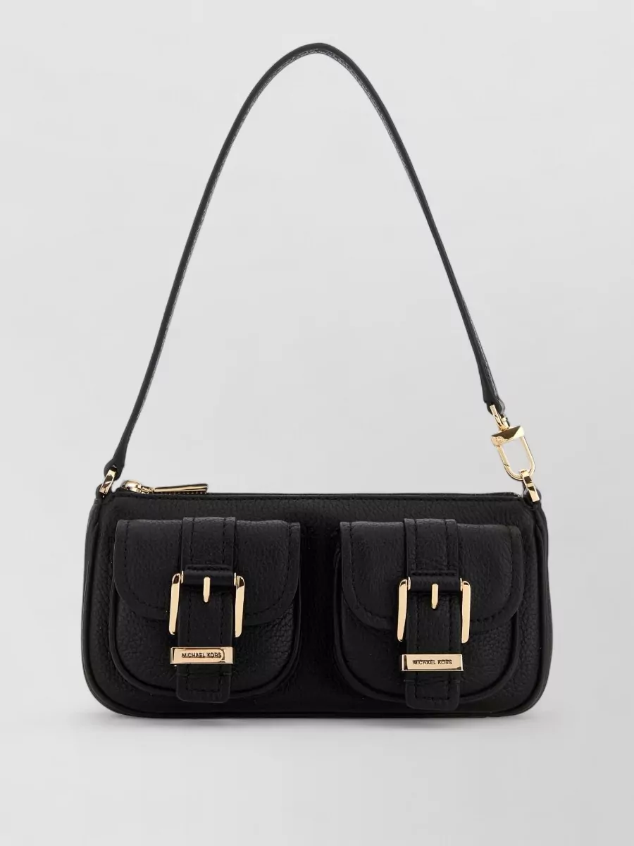 Michael Kors Zoe Shoulder Bag Dual Front Pockets In Pink