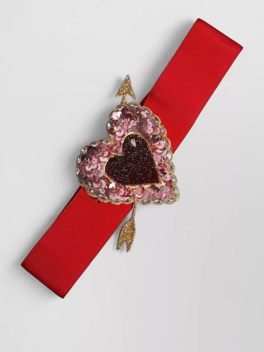 Dolce&Gabbana heart embellished belt