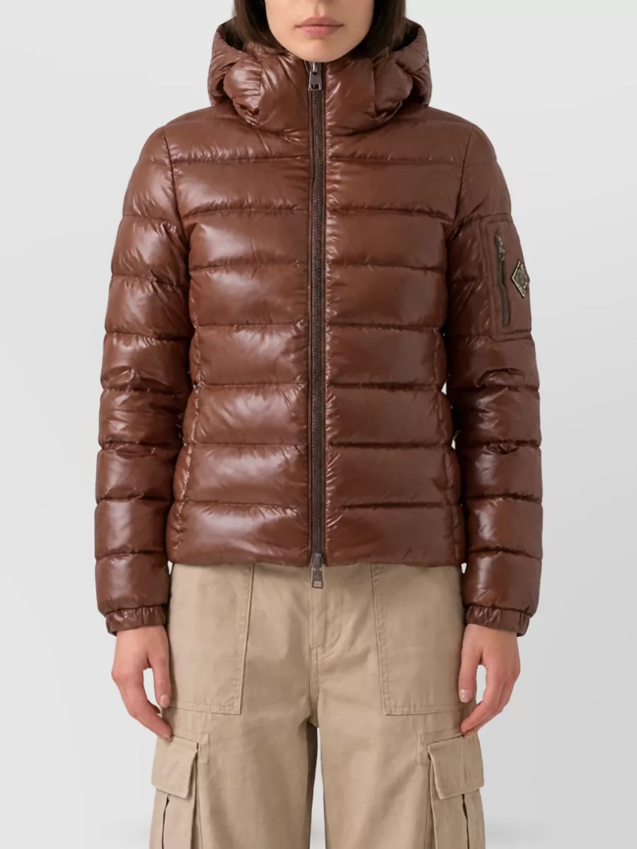 Herno Down hooded short puffer jacket