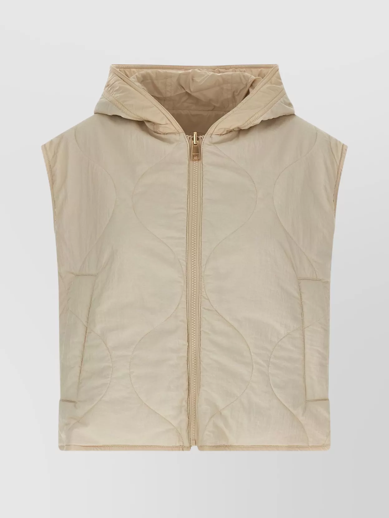 Weekend Max Mara Reversible Quilted Hooded Vest Drawstring