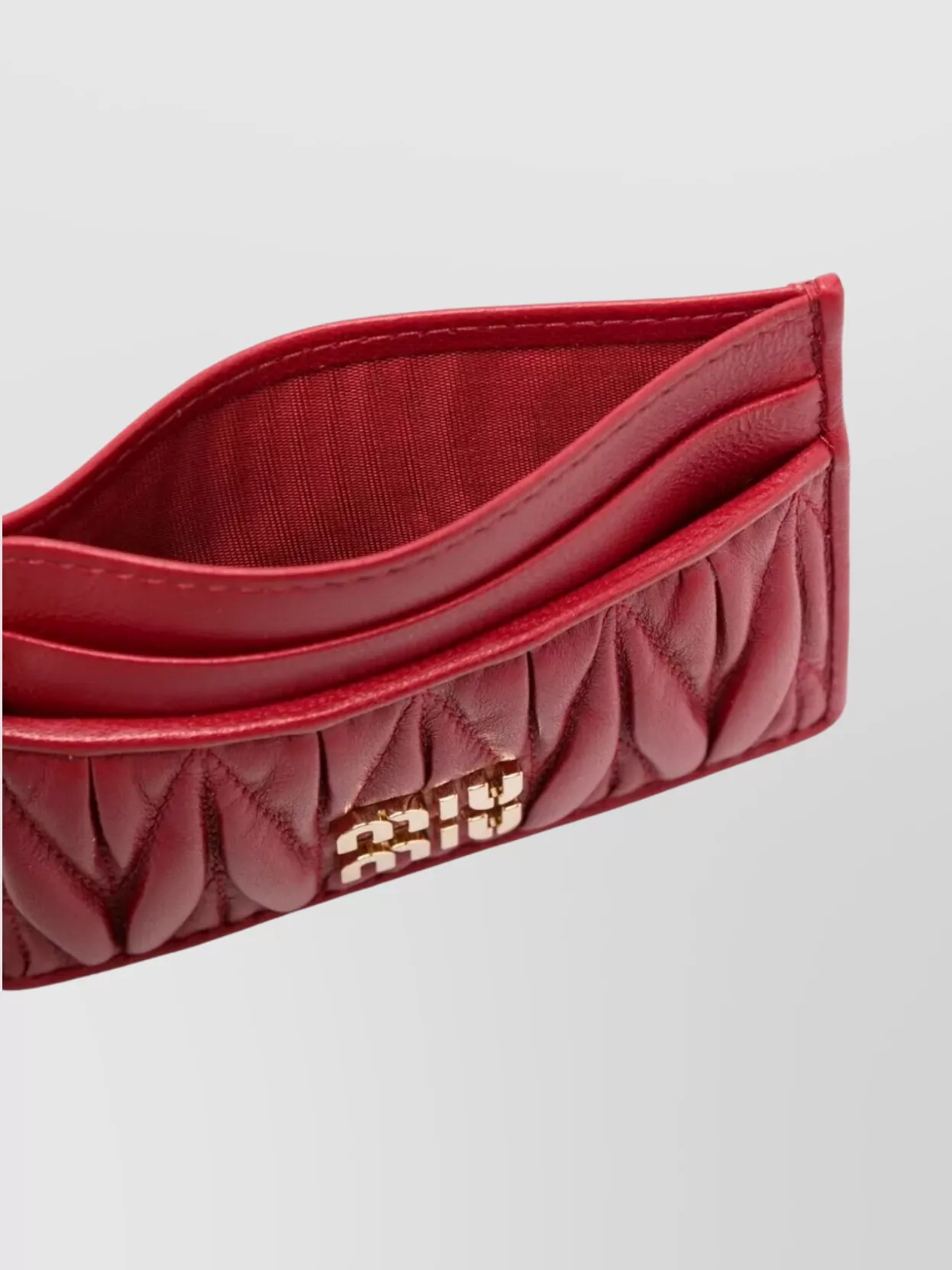 Miu Miu Quilted Nappa Leather Card Holder