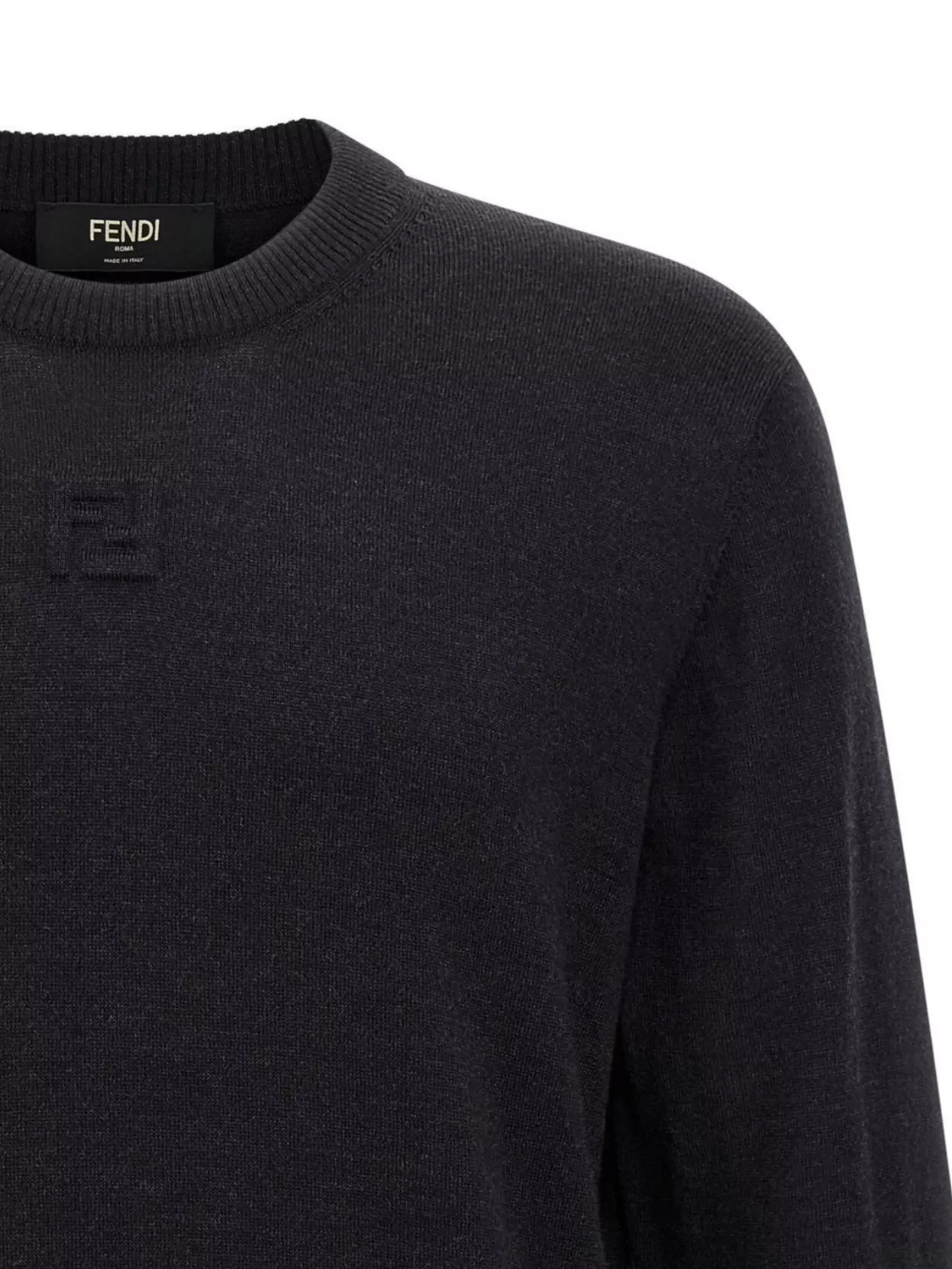 Fendi Crew Neck Wool Sweater With Long Sleeves