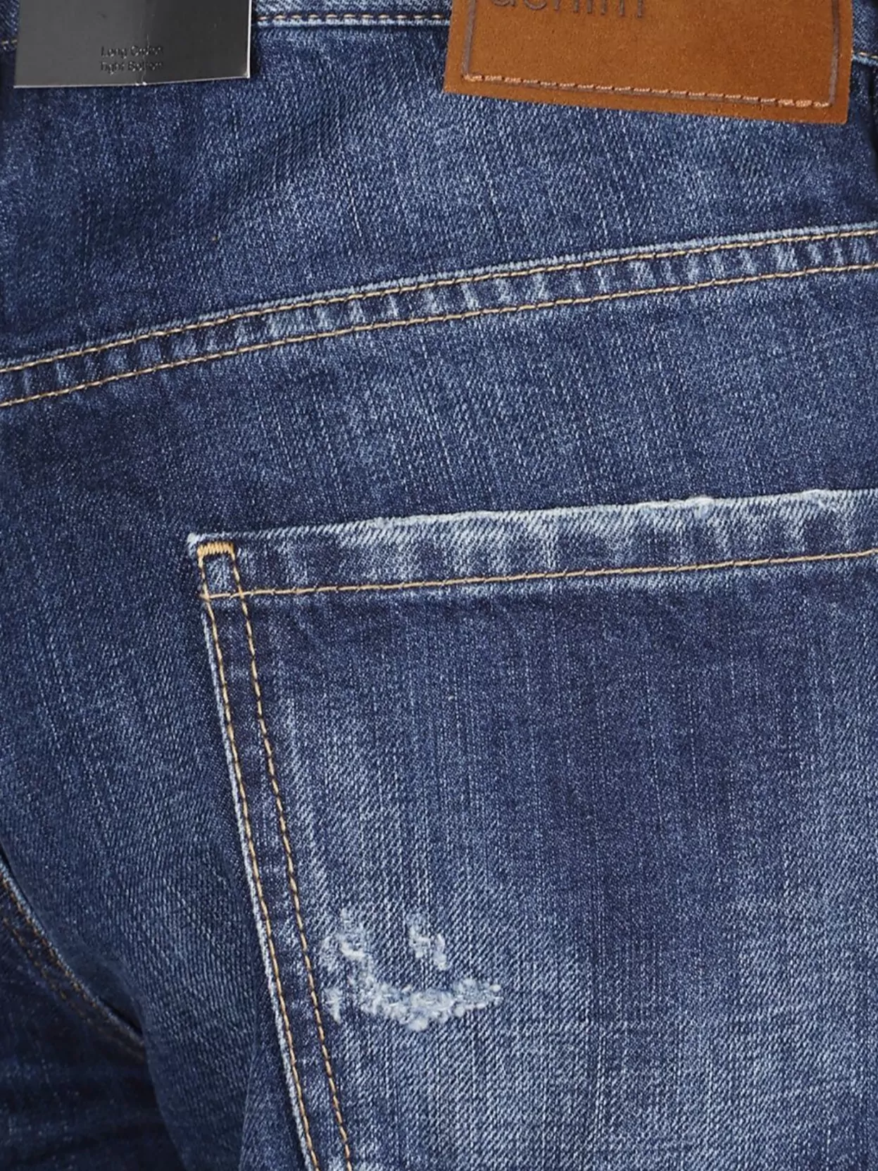 Dsquared2 Denim Trousers Faded Contrast Stitching In Blue