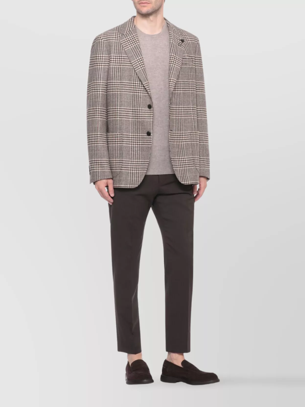 Lardini Prince Of Wales Pattern Wool Jacket