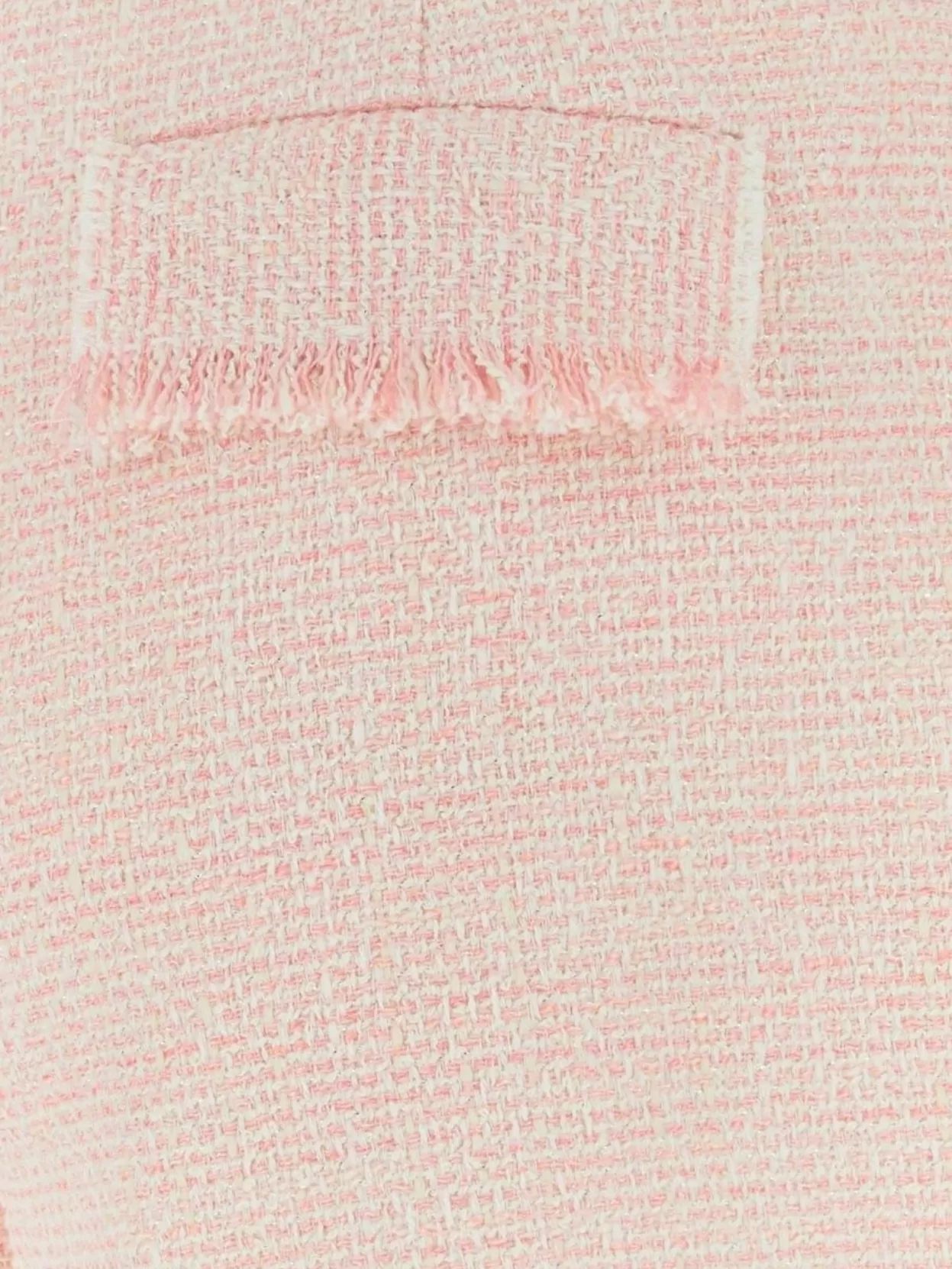 Msgm Textured Bouclé Fringed Shorts With Front Inserts And Pockets In Pink