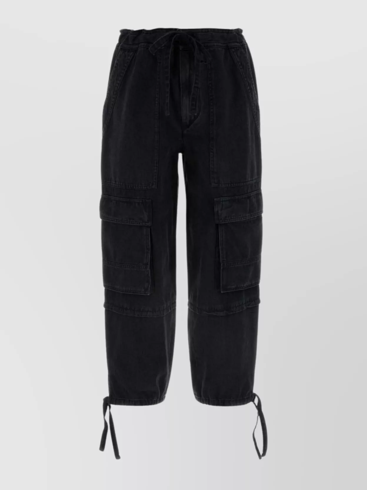 Shop Isabel Marant Étoile Cargo Jeans With Drawstring Waist And Cuffed Hem