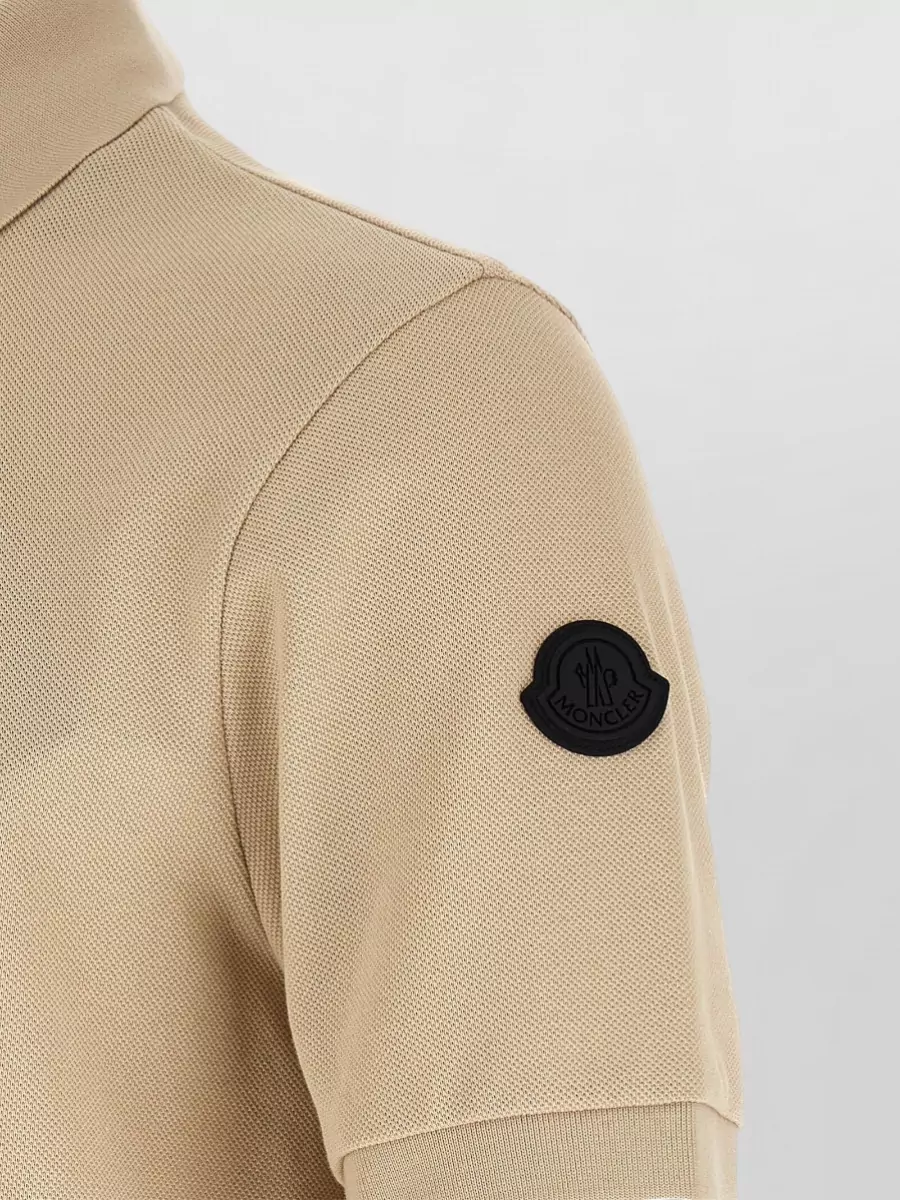 Moncler Pique Polo Shirt Collar Short Sleeves
