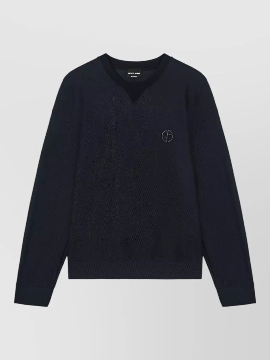 Giorgio Armani waffle-knit sweatshirt