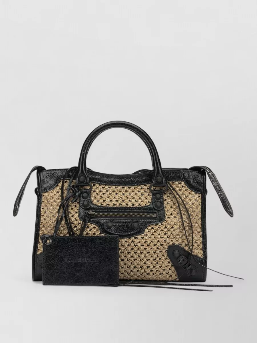Balenciaga Le City Small Raffia Tote Bag