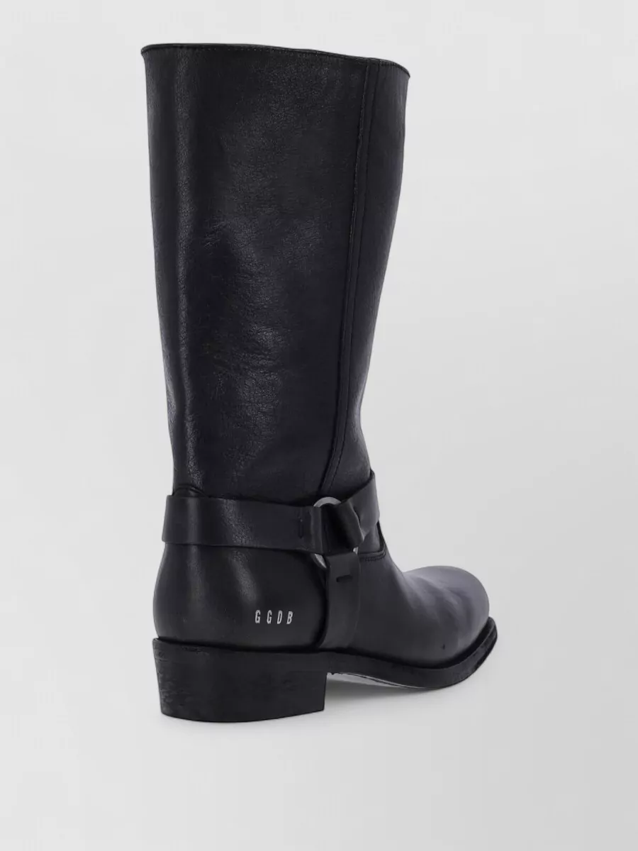 Golden Goose Leather Buckled Biker Ankle Boots