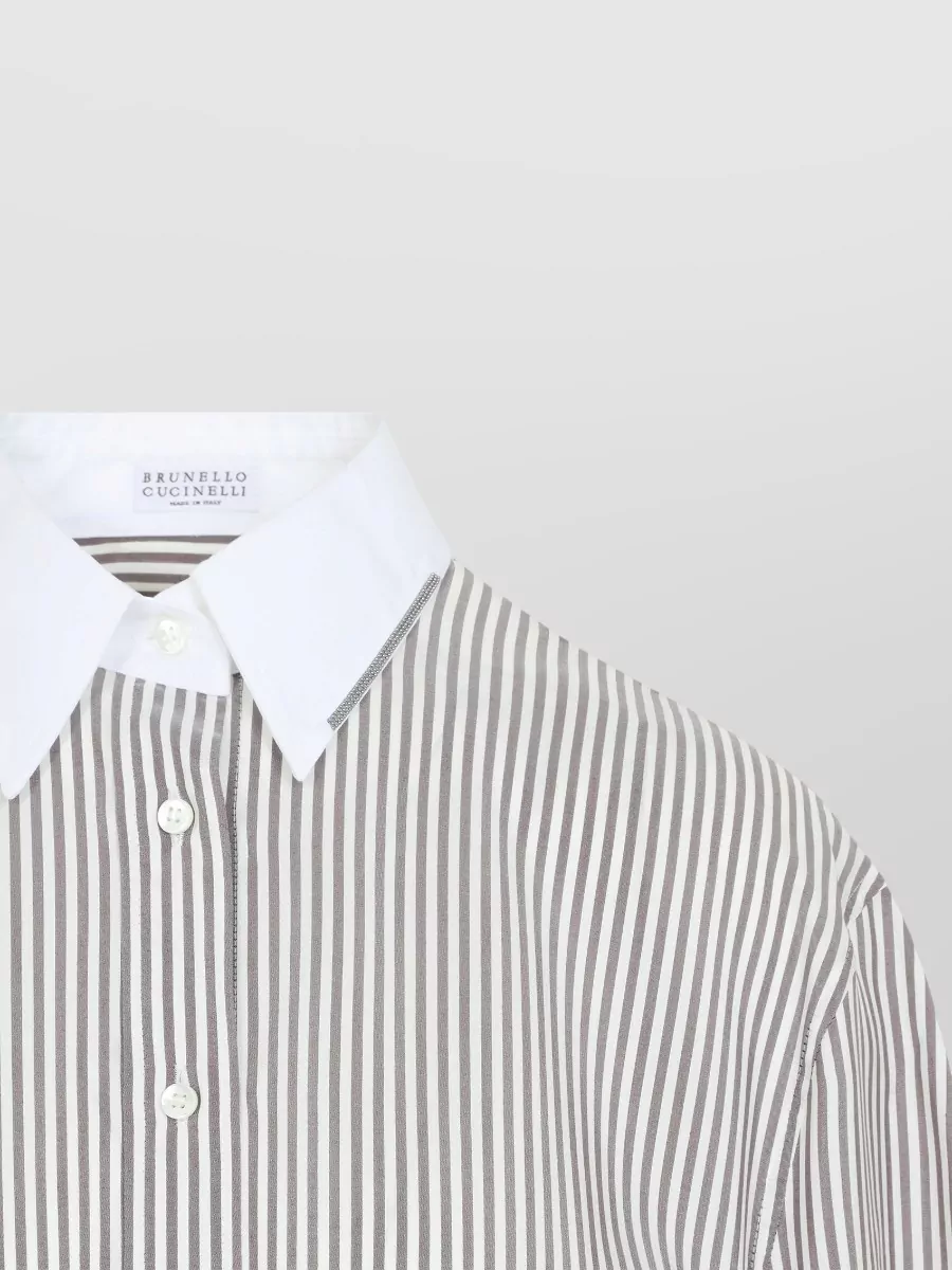 Brunello Cucinelli Silk Striped Shirt